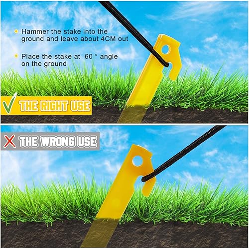 Miniatura 4 de Estacas de plástico para tienda de campaña de 9 pulgadas, estacas de gancho de punta, estacas de tienda de campaña seguras para San Valentín,