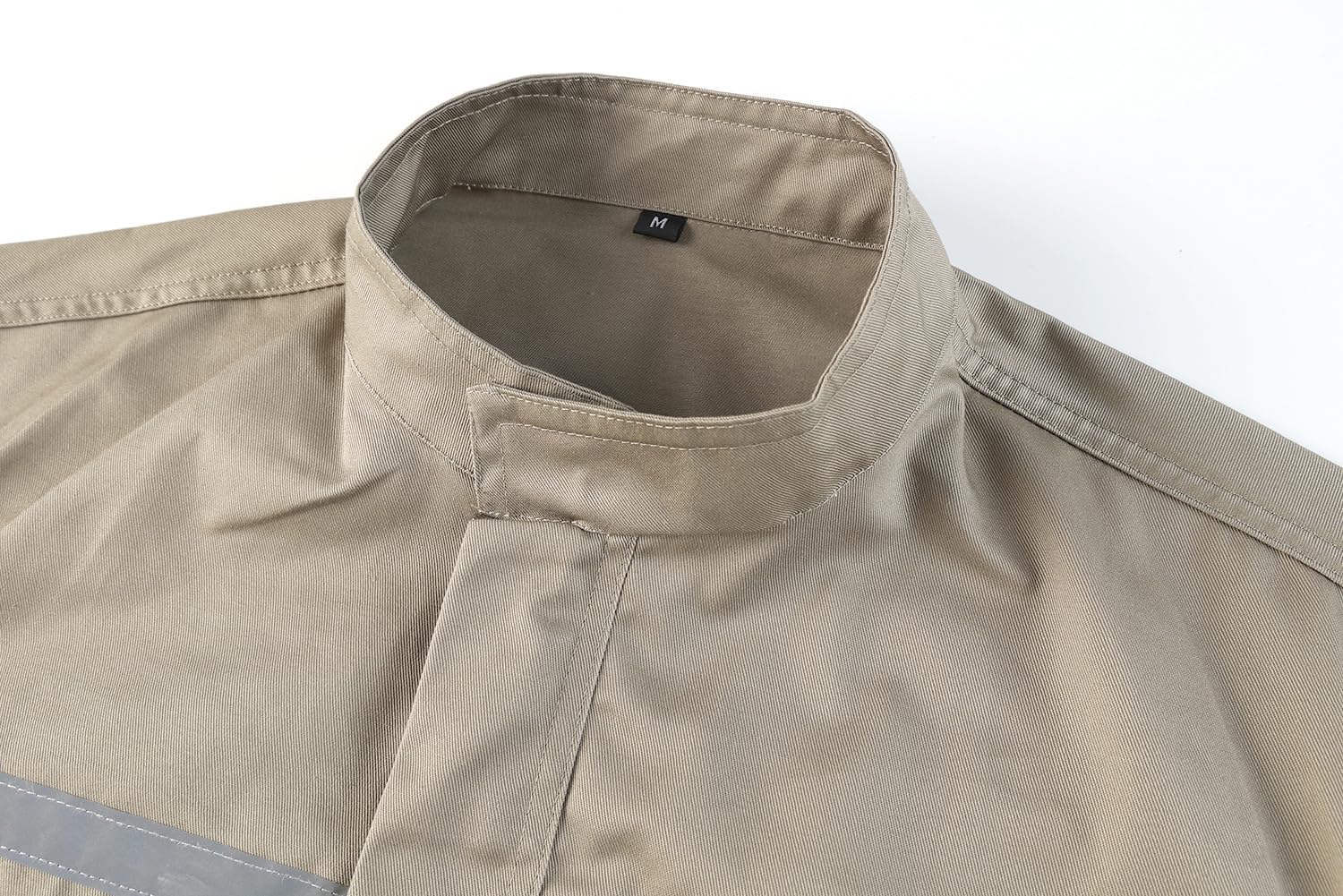 Tuta da Lavoro Uomo Multitasche Riflettente con Zip Doppio Studenti Intera Blu Abbigliamento, Cachi, M