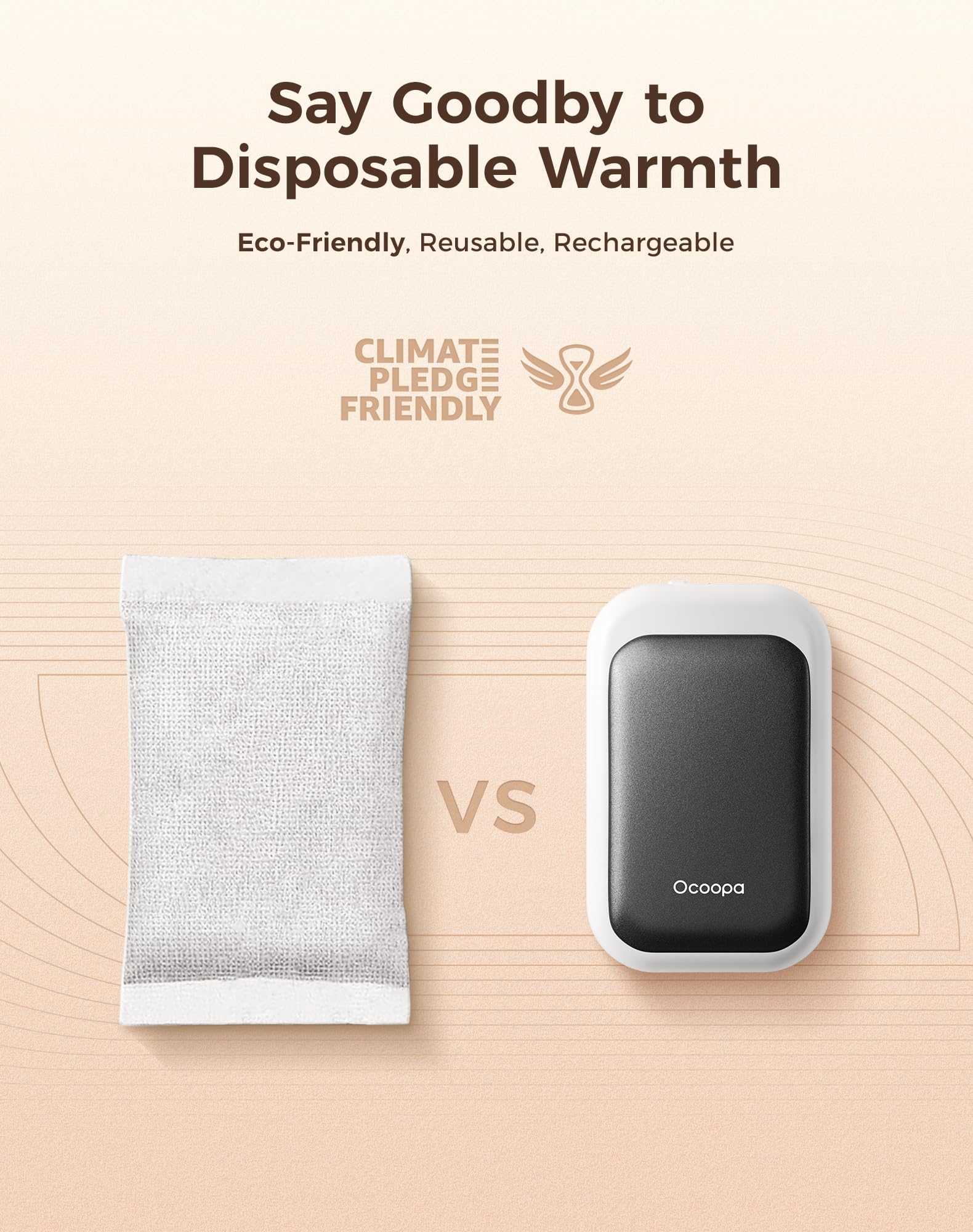 OCOOPA AI Scaldamani Magnetici Ricaricabili Confezione da 2, 5000mAh Ultra-Sottile Scaldamani Elettrico, Regalo Donna Uomo per Natale Compleanno Accessorio Invernale, UT4 Young