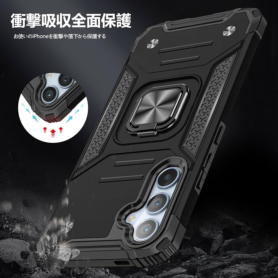 Amazon.co.jp: Galaxy S25 用ケース リング付きカバー 耐衝撃