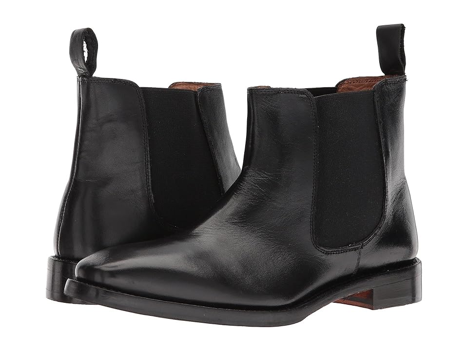 

CARLOS by Carlos Santana Calavera Chelsea Boot (Black Full Grain Calfskin Leather) Men's Pull-on Boots