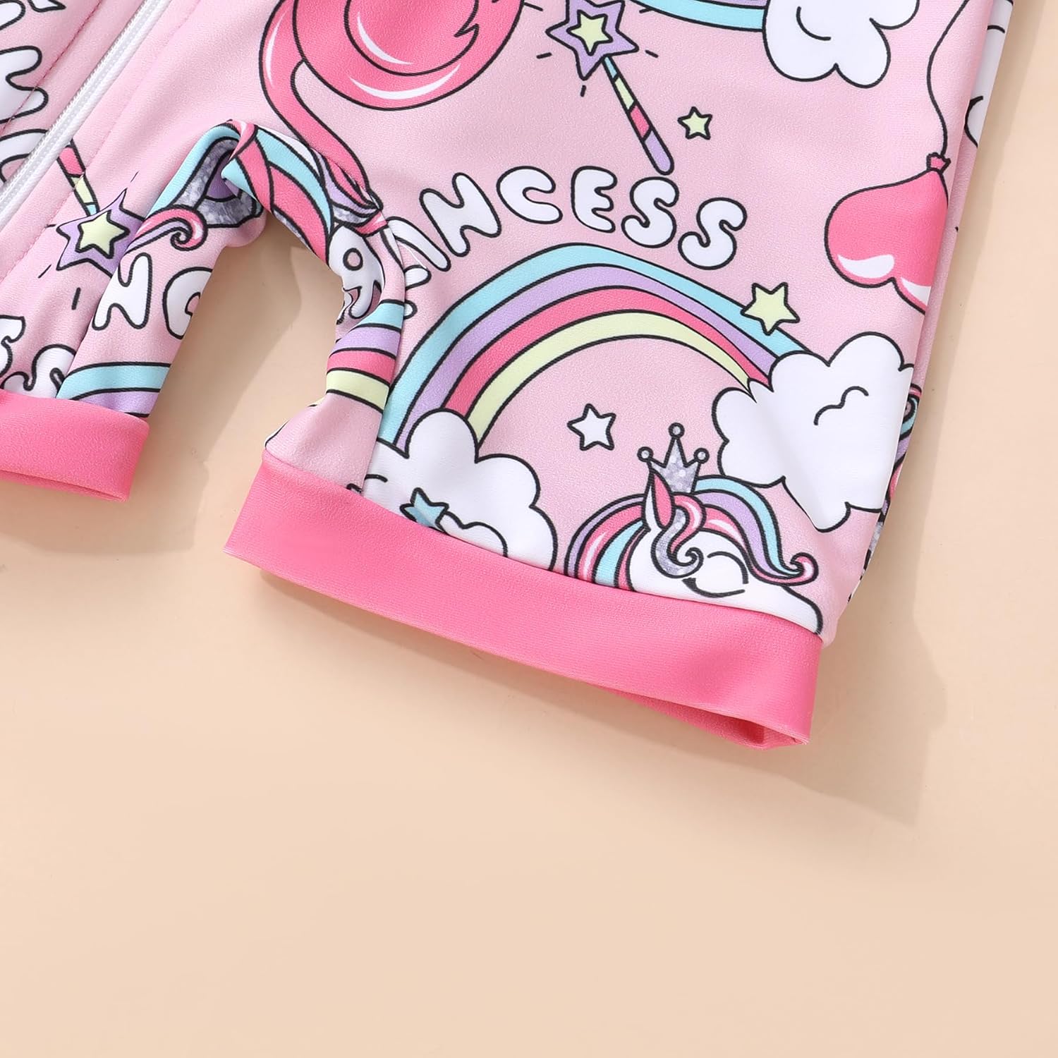 Toddler Baby Girls Swimsuit One-Piece Zipper Swimwear UPF 50+ Sun Protection Bathing Suit with Hat - Image 4