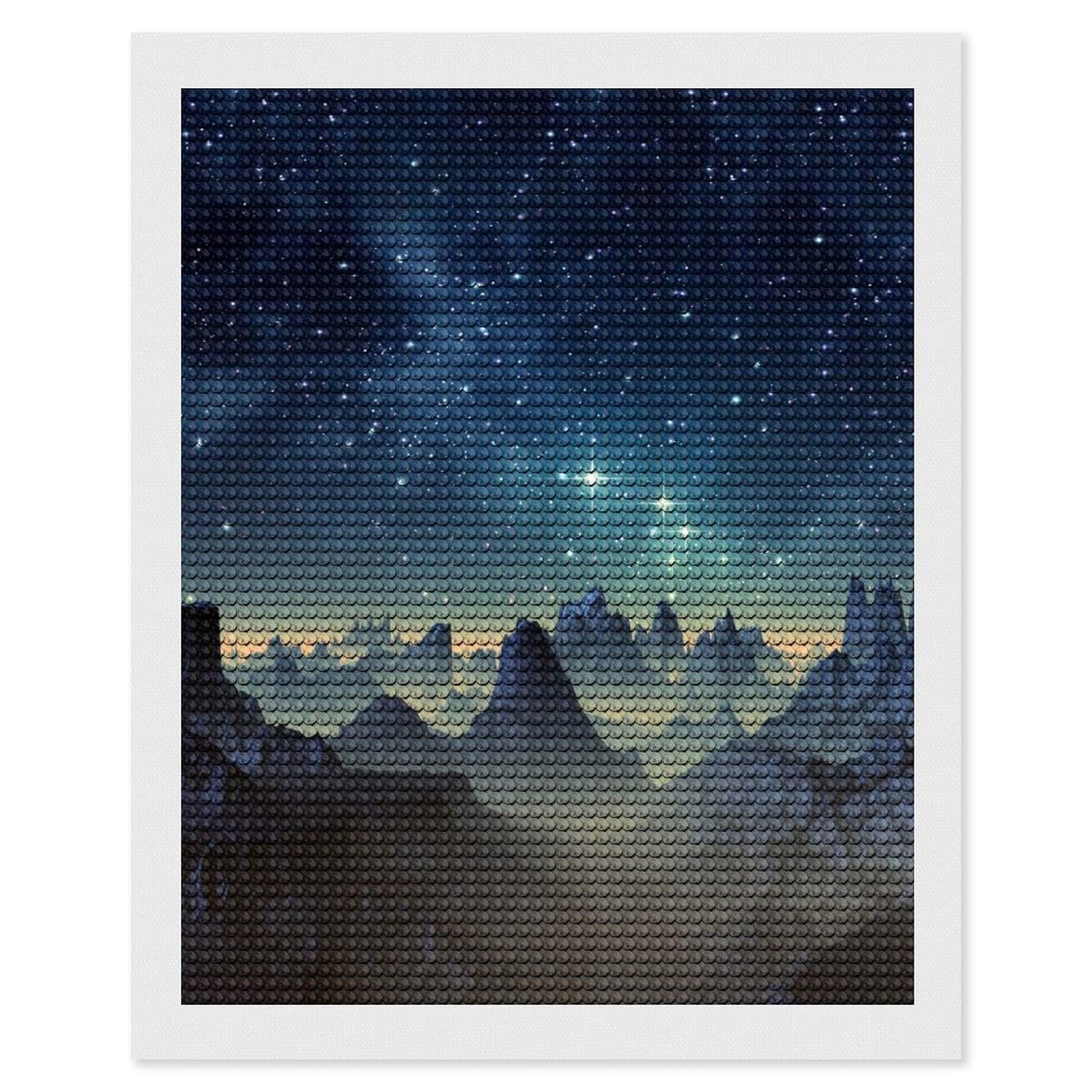 Nclqvjxzkhw Style Fantasy Alien Planet Diamond Art Painting For Adult Round Diamonds Pictures Arts Crafts Home Wall Decor 16"X20"