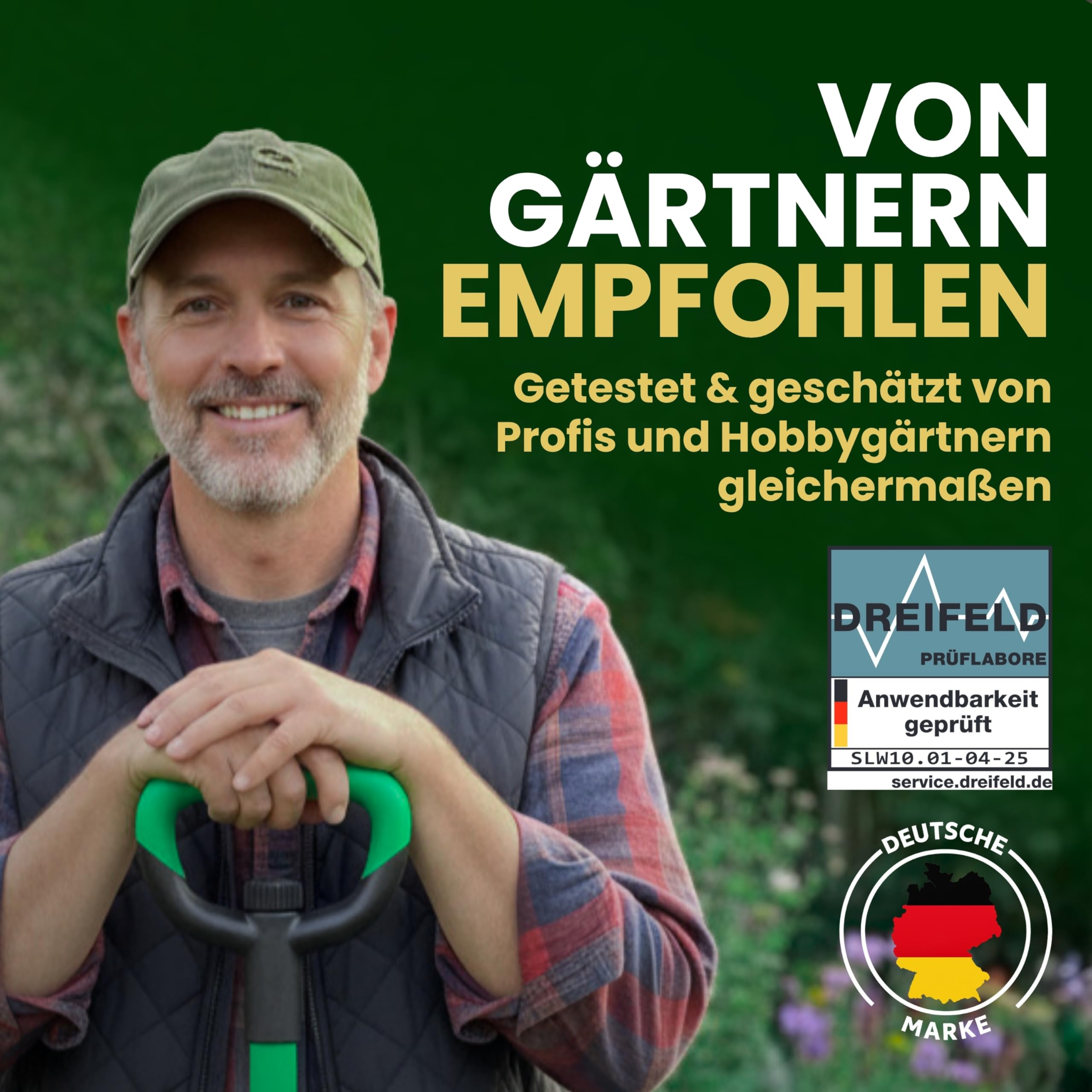 Heckenpracht® Profi Spaten mit Wurzelsäge | Wurzelspaten mit Sägefunktion | Perfekt für Harte Böden | Ergonomischer Griff & extra breite Trittkante | Gärtnerspaten mit Ultra stabilem Spatenblatt