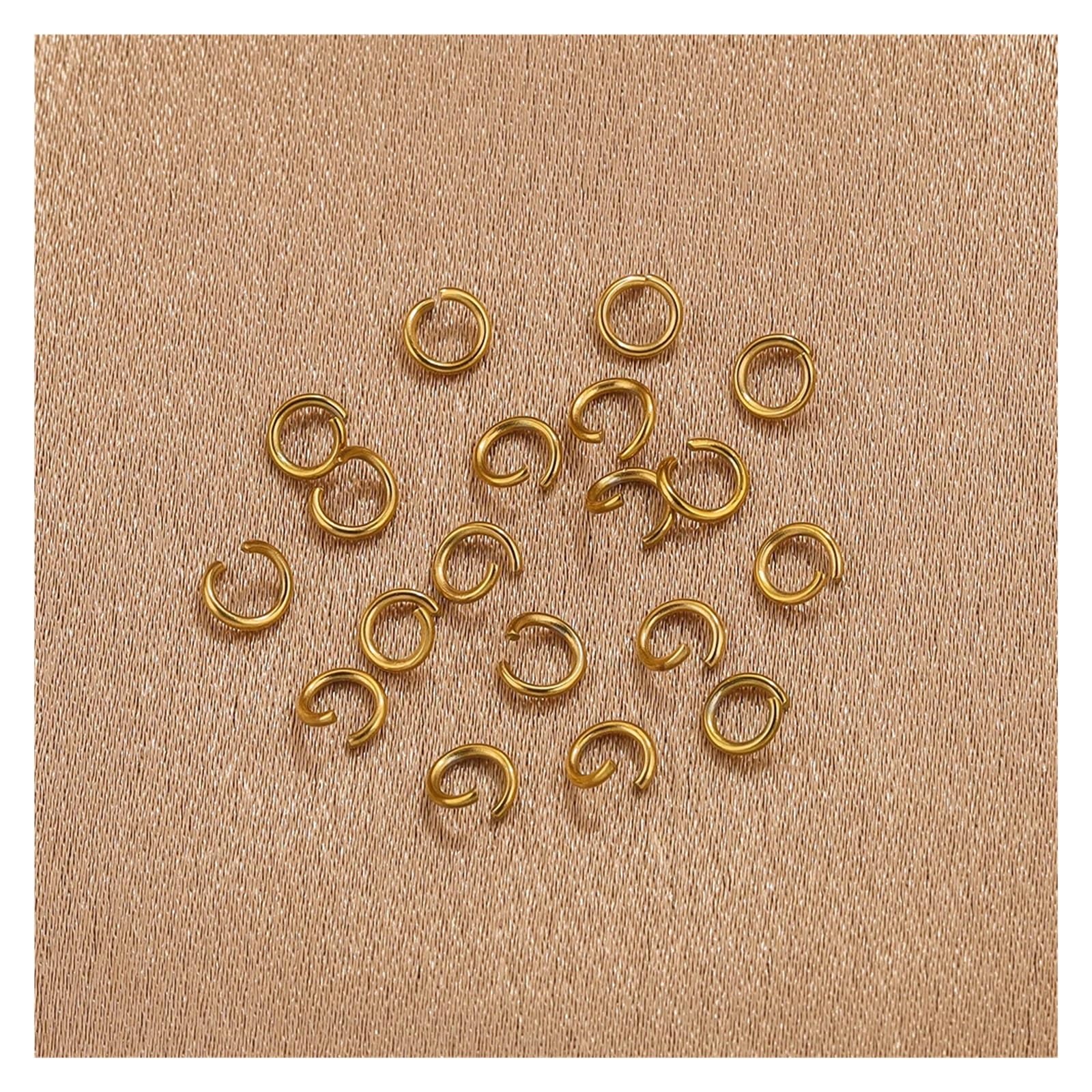 Biegeringe aus Edelstahl, offene Biegeringe für DIY-Schmuckherstellung, Spaltring, Zubehör, 100 Stück (Farbe 3)