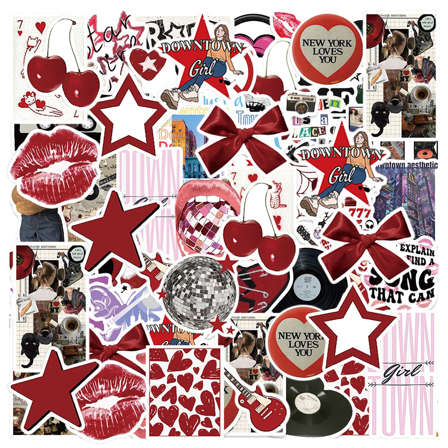 CYNOSURETECH 100 Fashion Stickers, Creative Personalized Stickers, Retro Stickers, Can Be Used To Decorate Notebooks, Water Bottles, And Suitcases