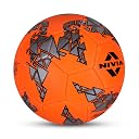 Nivia Airstrike Football, Training Ball, 32 Panels, Synthetic Cover, Butyl Bladder, Made for Beginners, to Play On Both Natural and Artificial Grass (Orange, Size-5) gallery image