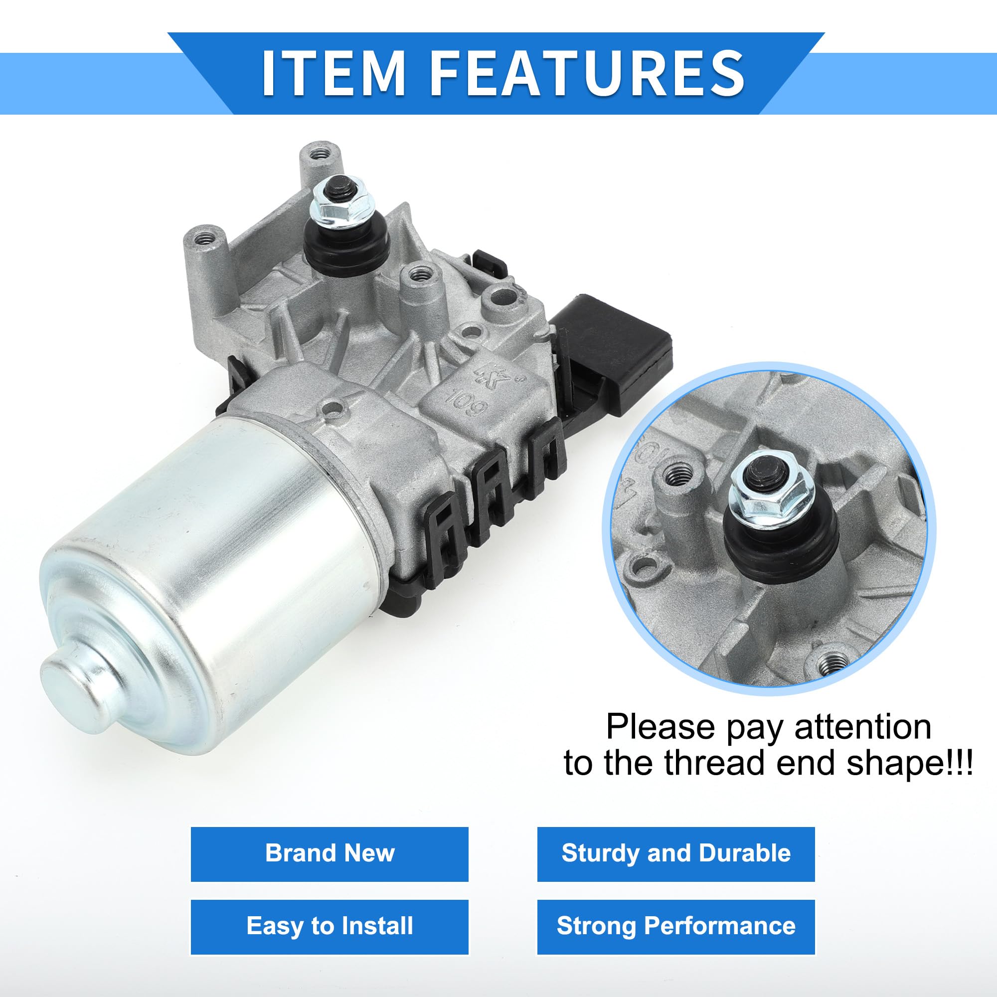 Frankberg Moteur D'Essuie-Glace Avant 4 Pôles Pour Opel Astra H - Compatible 2004-2010, Référence 93179149 - Qualité Fiable Et Installation Facile