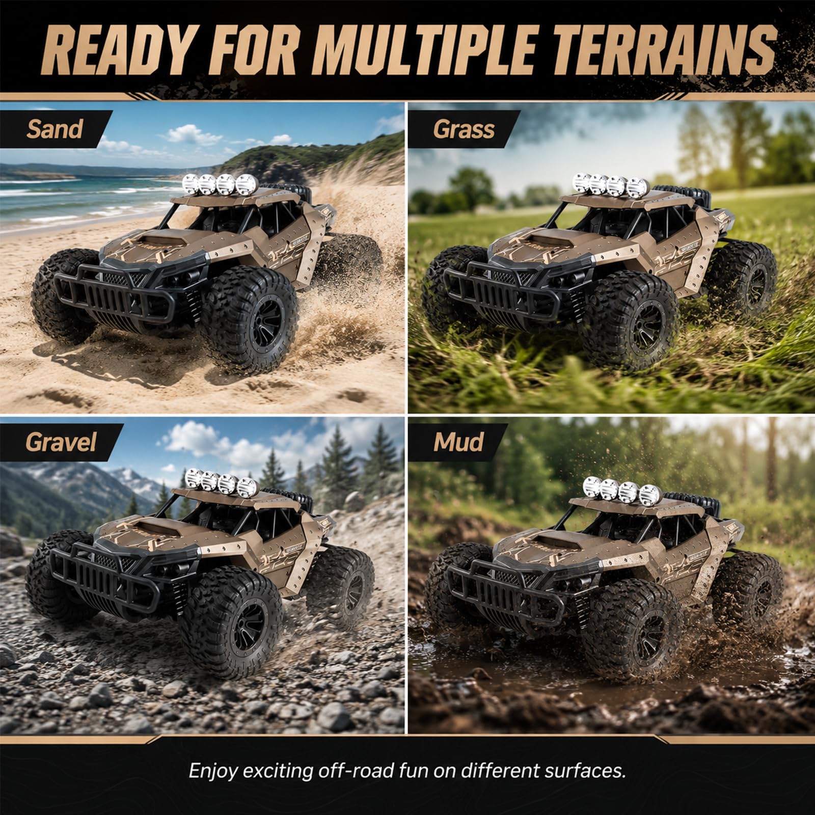 Ferngesteuertes Auto für Draußen,2AKKU 1500 Mah 1/16 Rc Auto Offroad ab 6 8 10 Jahre,Volles Proportional 25 KM/H,90min Play, RC Monstertruck Buggy,Rc Car Kinder [Revolutionäre Version 2026]