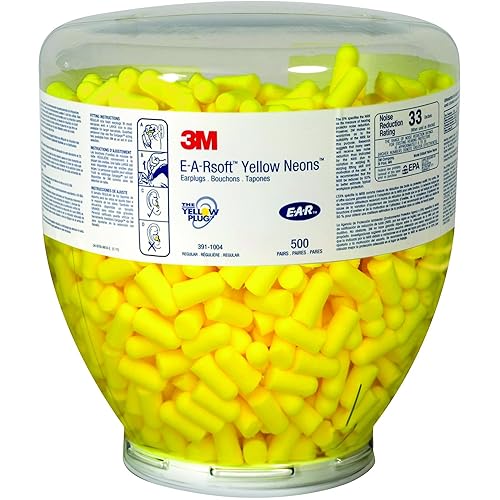 Partners Brand Yellow Neons™ Recambio de tapones para los oídos, amarillo neón, 500/funda, 3M Stock# 7000002305
