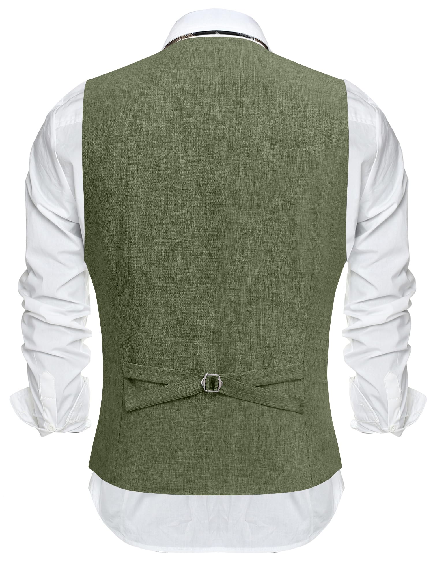 COOFANDY Gilet da Abito da Uomo Formale Scollo a V Gilet da Uomo Panciotto Matrimonio Slim Fit Gilet da Abito Panciotto Casual Con Tasche