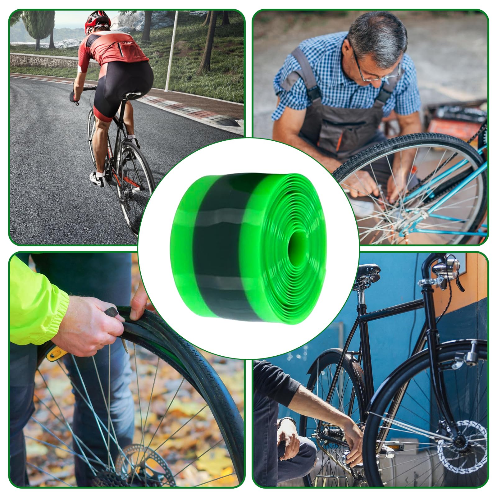 Fodera Pneumatici Bicicletta, 4 Pezzi Sottostrato Anti-Foratura Del Nastro per Mountain Bike, Rivestimento per Pneumatici Anti Foratura Compatibile con 26 29 Pollici 700c Per Bici da Corsa Mtb