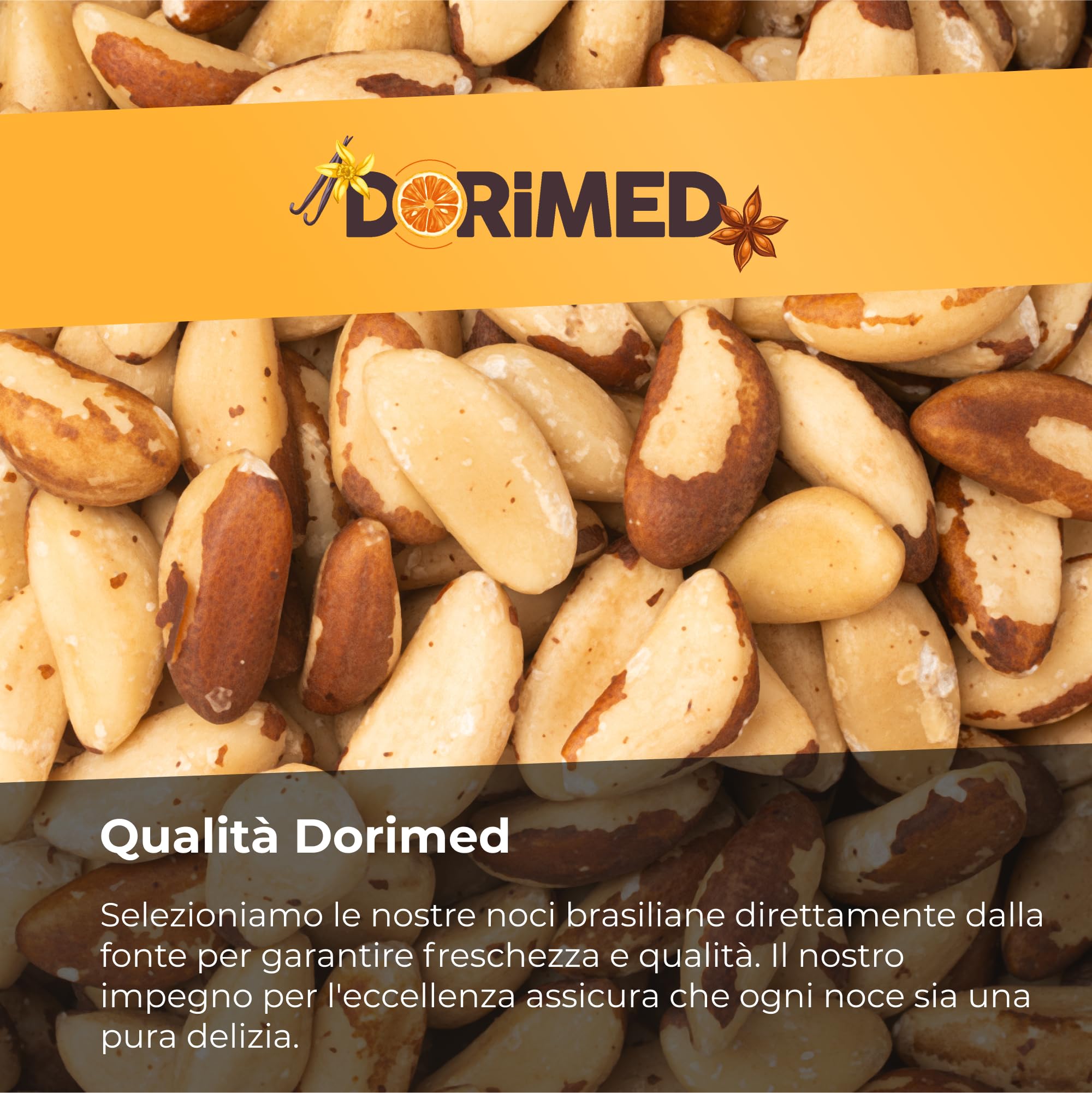 Dorimed Noci Brasiliane Naturali Intere Crude [1Kg]. Sgusciate, Raw Nuts Di Prima Scelta. Frutta Secca Scelta 100% Naturale E Cruda