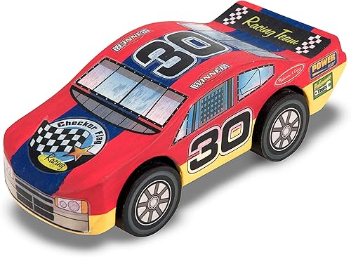 Miniatura 6 de Melissa  Doug Decora tu propio kit de manualidades de coche de carreras de madera