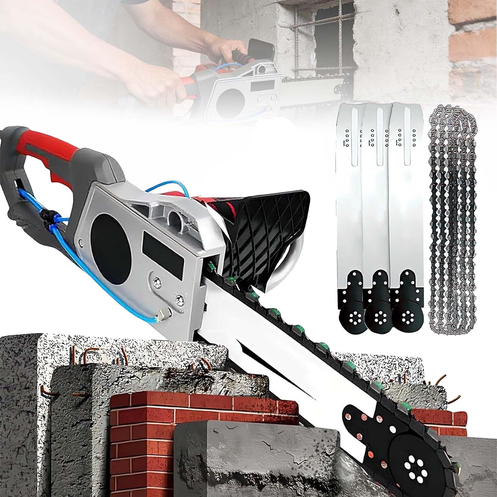 Sierra Eléctrica Para Hormigón, Motosierra Para Hormigón De 5800/6500 W, Profundidad De Corte De 35/48 Cm, 6000 Rpm, Apta Para Granito Y Hormigón Armado(350MM CHIAN 3)