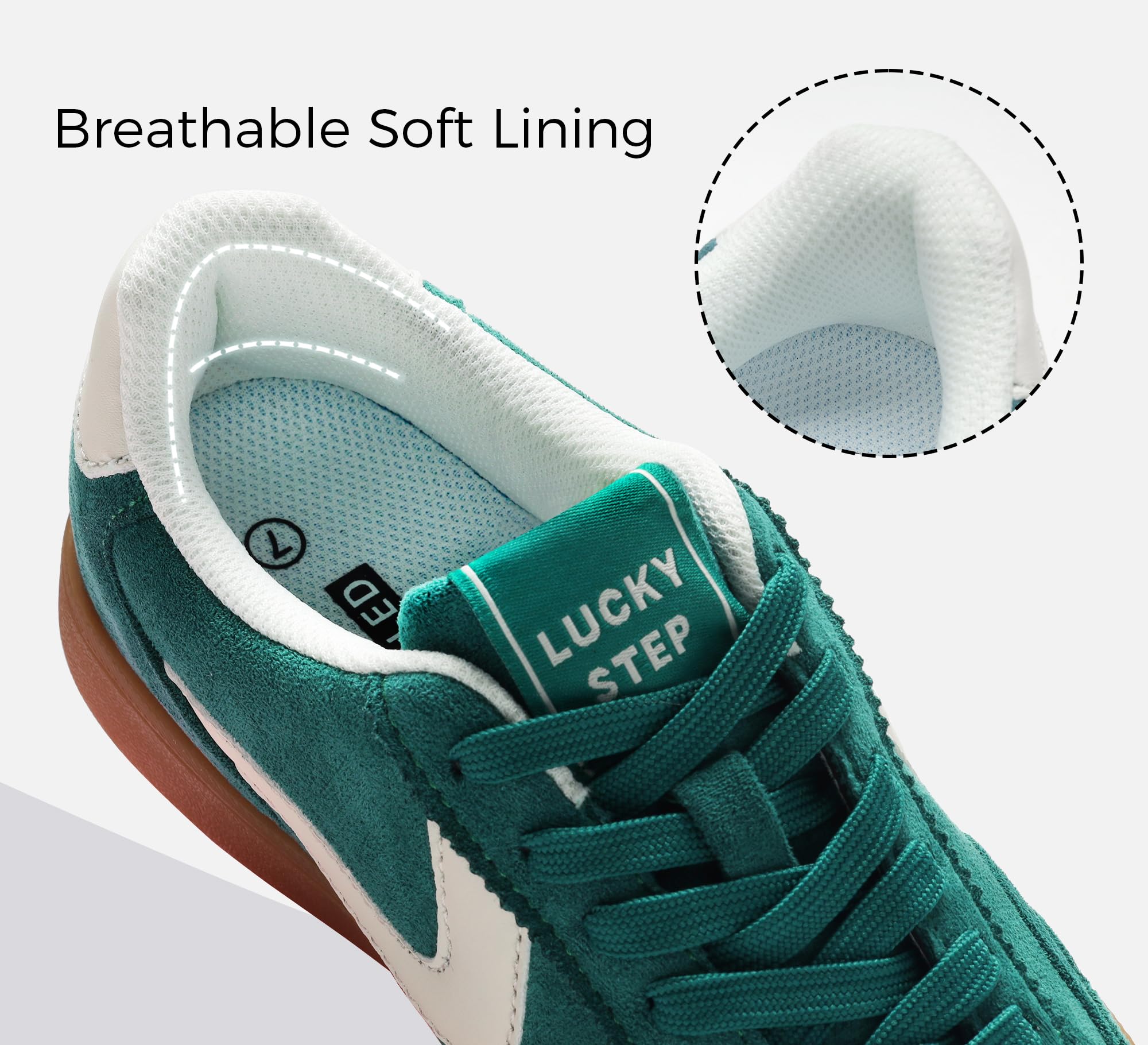 LUCKY STEP Sneakers retrò da Donna - Sneakers alla Moda Classiche, Antiscivolo e comode per Camminare e Pattinare