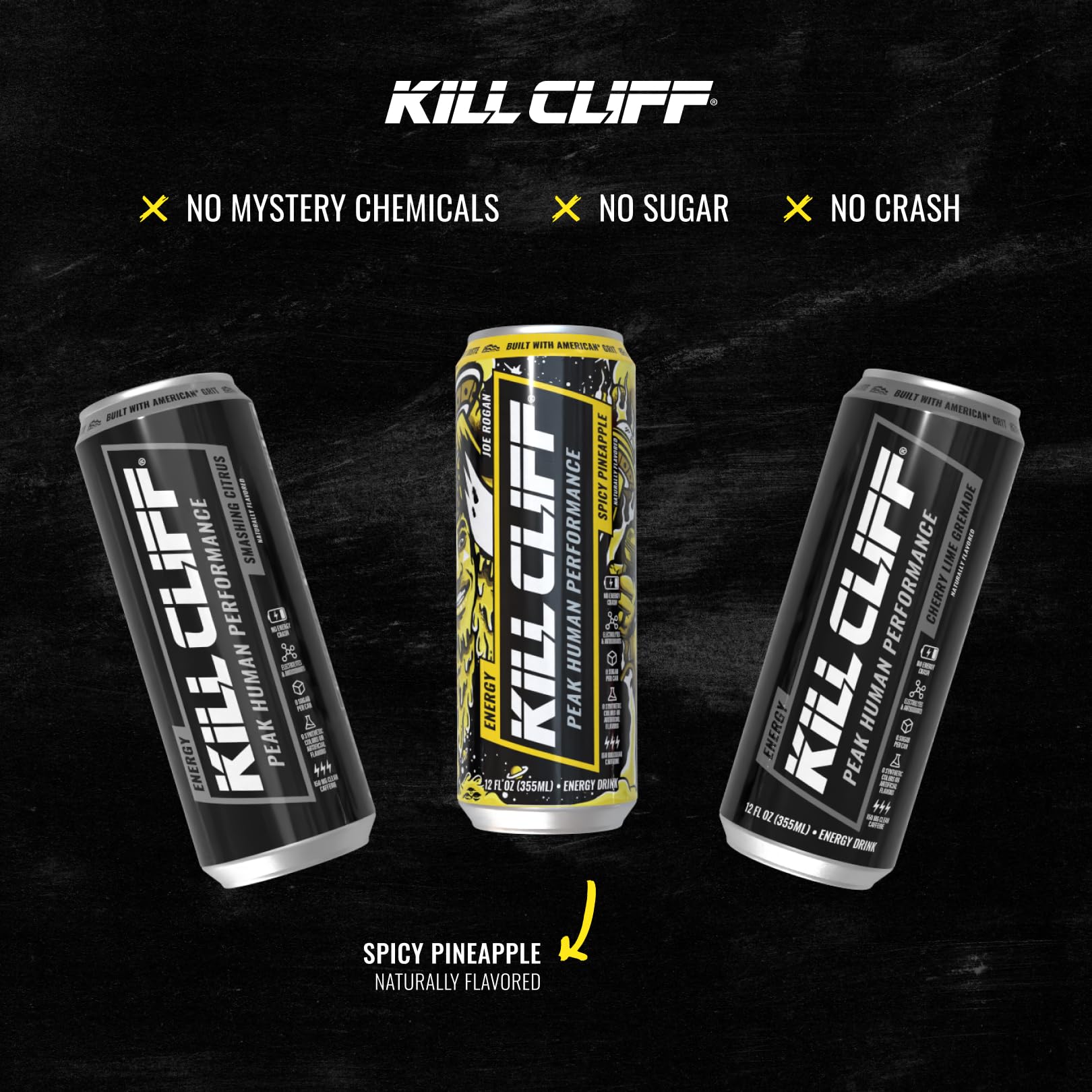 Kill Cliff Ignite Energy Drink, Joe Rogan Spicy Pineapple Fusion