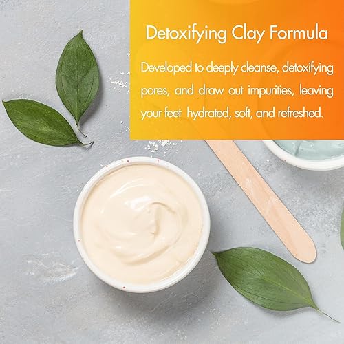 Miniatura 5 de SPA REDI - Máscara de arcilla, mandarina, 16 onzas - Pedicura y limpieza profunda corporal, purificación de poros de la piel, desintoxicante e