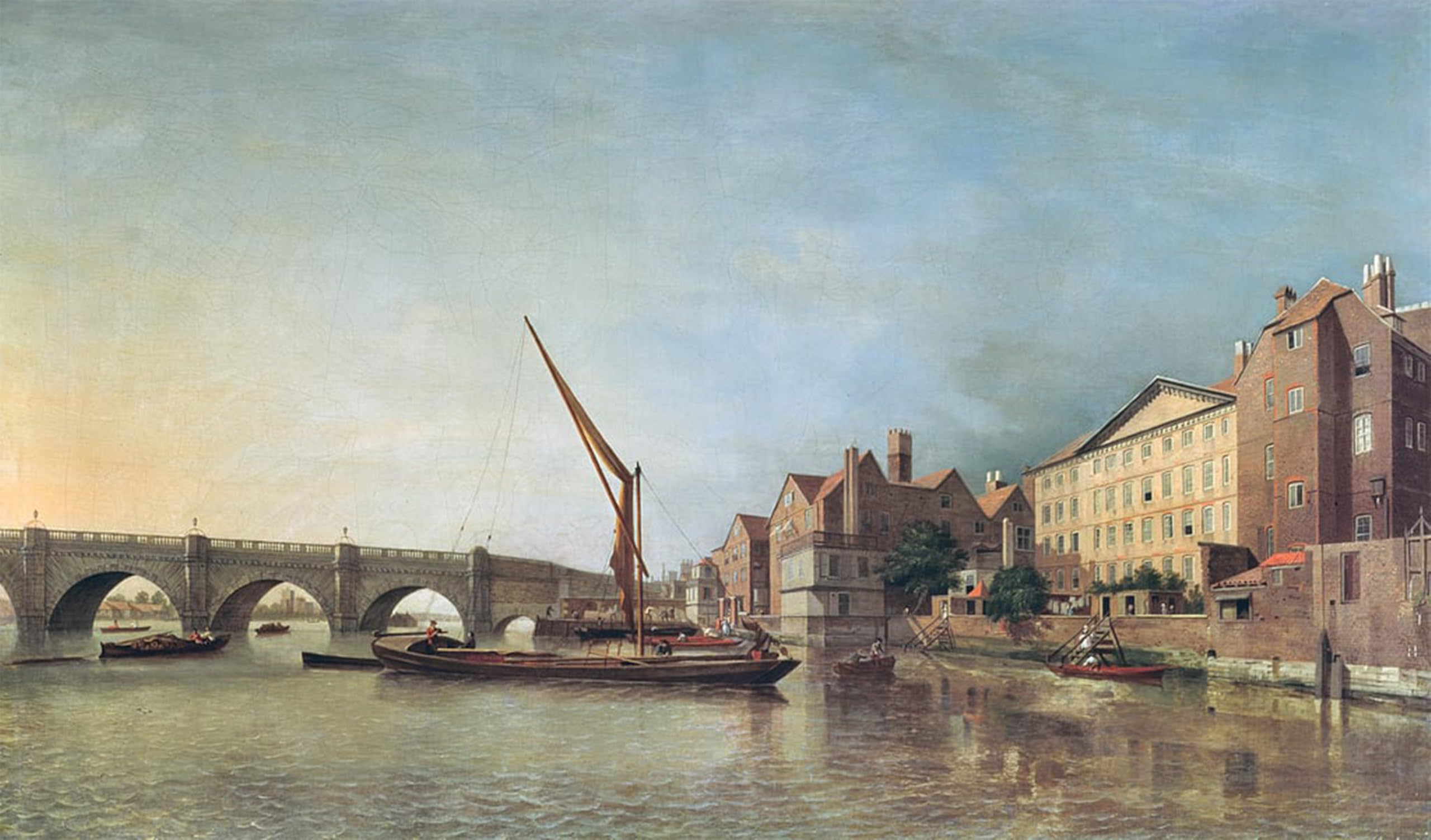SERENDIPITP Retro Picture Poster Wall Art Pictures Painting Westminster Bridge in by by Famous Painter Wall Art Canvas Print for Wall Decor 60x90cm