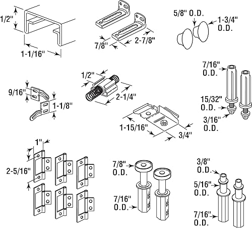 Miniatura 2 de Prime-Line 161795 Kit de riel y hardware de armario de 48 pulgadas (1 kit)