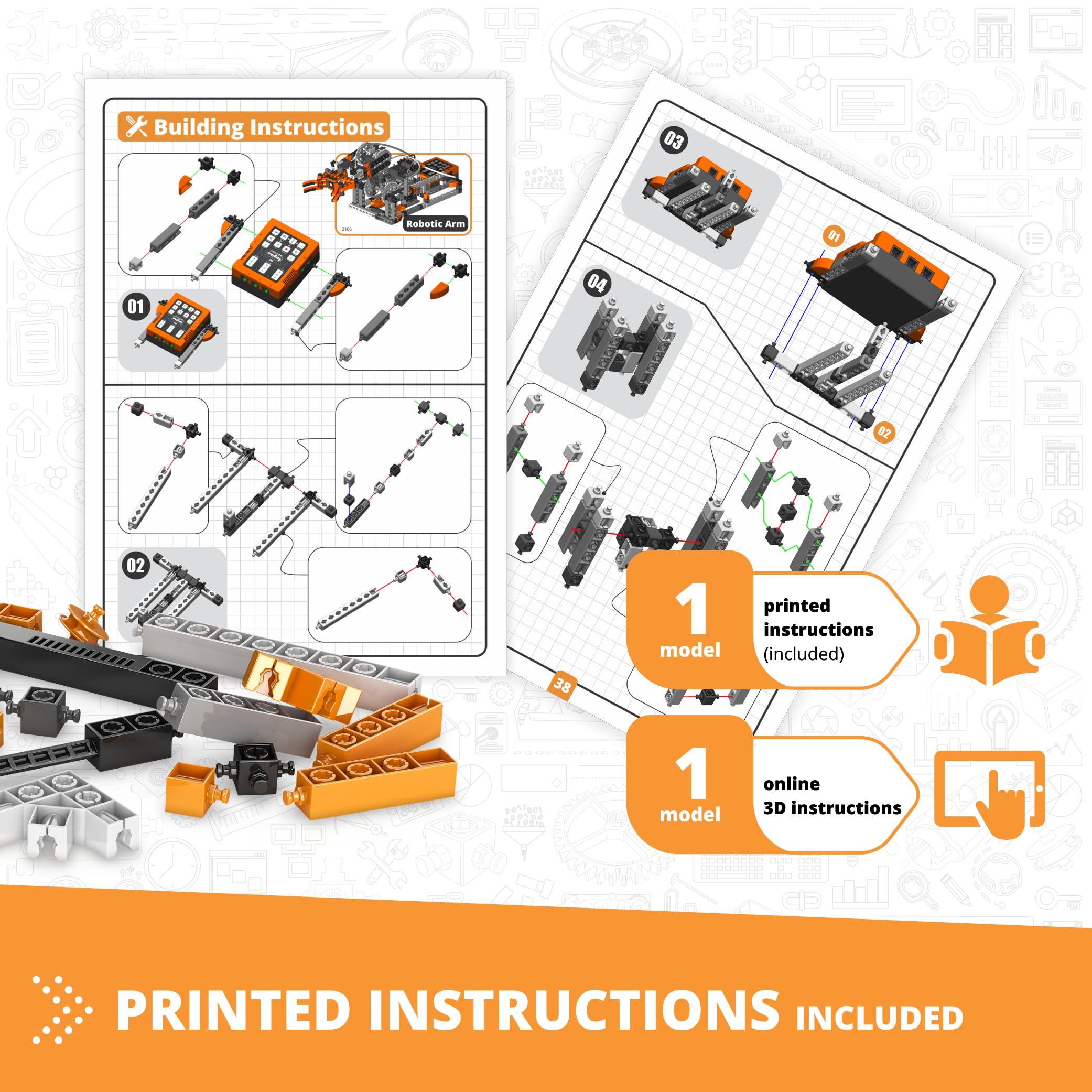 Engino Coding Lab ERP Pro Robot Educativo expandible para 9 años + Aprender a programar experiencias y Actividades guiadas