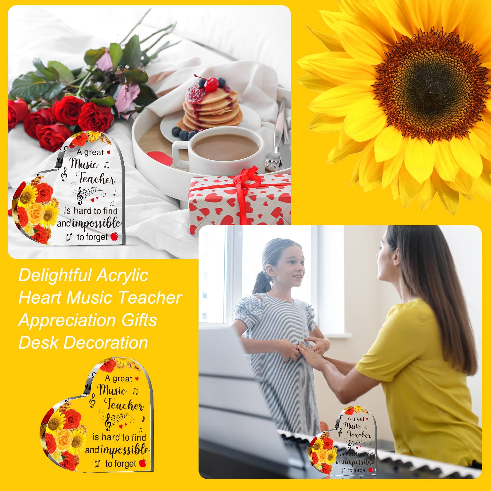 Festive Acrylic Heart Decor - Christmas Table & Home Decorations With Holiday Motifs