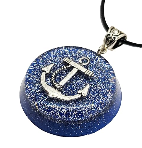 Hubbering US Navy Gift for Military Family Members Navy Mom, Sister, Daughter, Grandma, Resin Anchor Pendant Navy Deployment Gifts