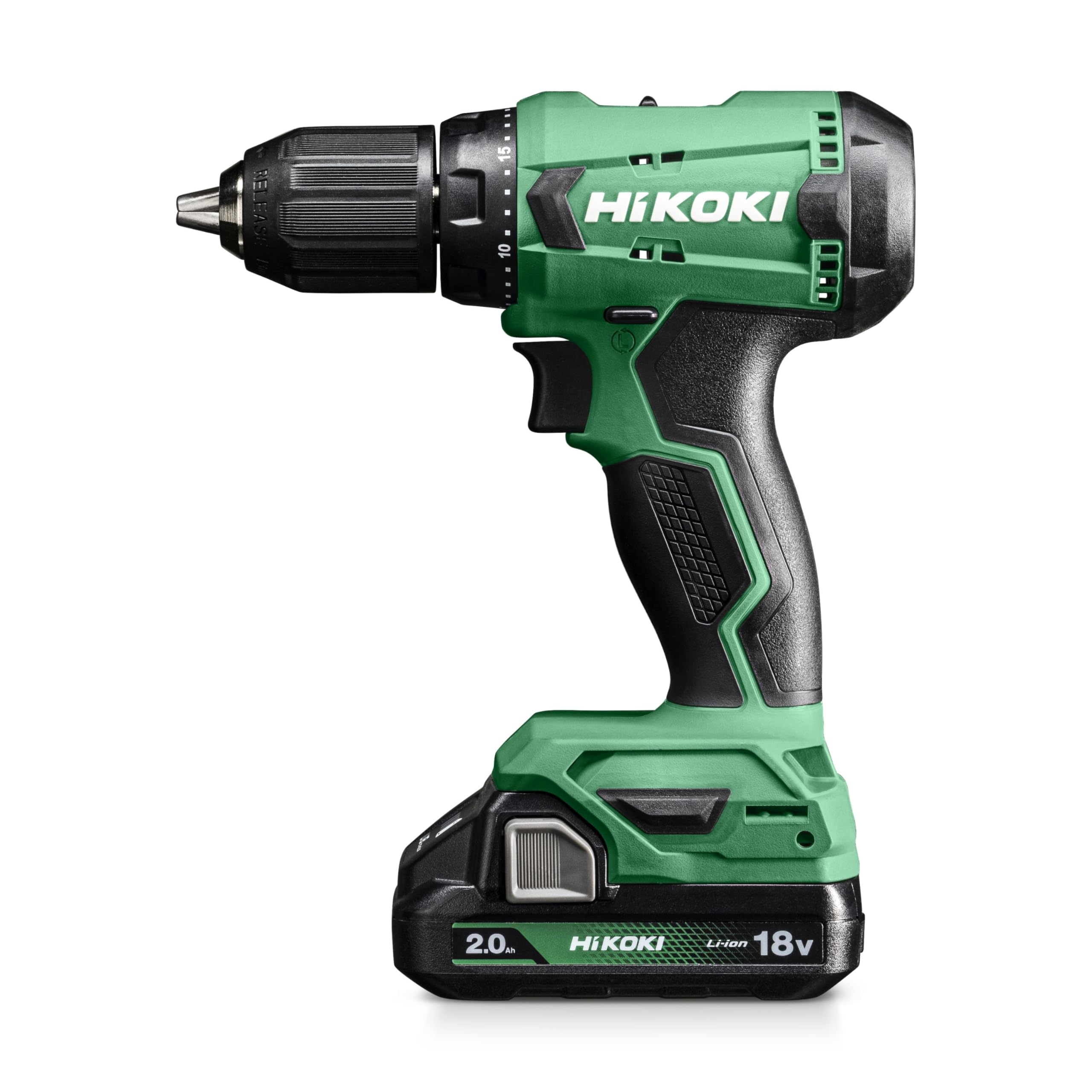 HiKOKI Akku-Bohrschrauber DS18DA (18V, Li-Ion, 50 Nm, 20-stufige Drehmomenteinstellung, LED, im Transportkoffer, INKL. 2X 2.0 Ah Akku und Ladegerät