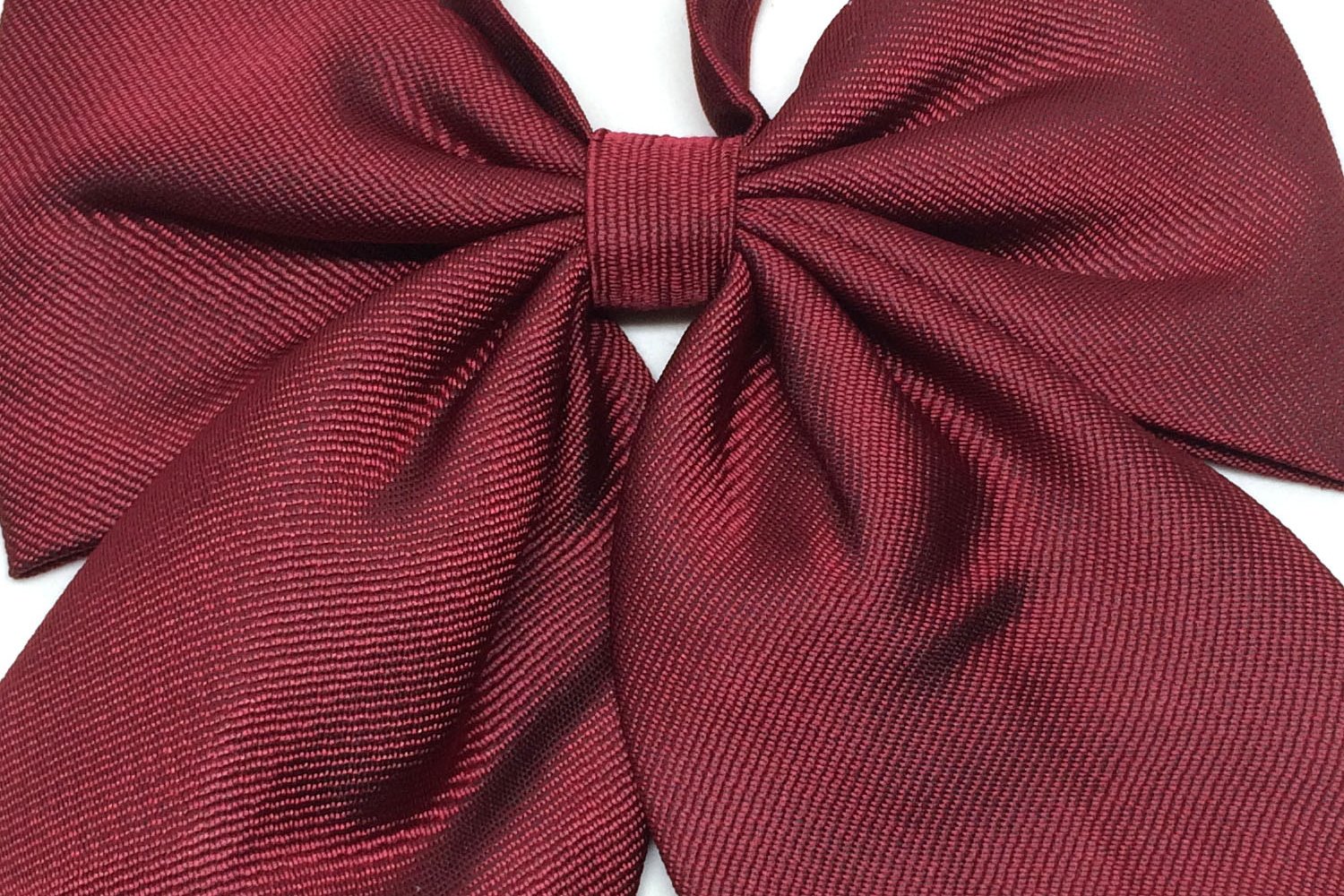 Amazon.co.jp: 制服 リボン/上質 大きめ ふんわり ボリューム/無地 赤  