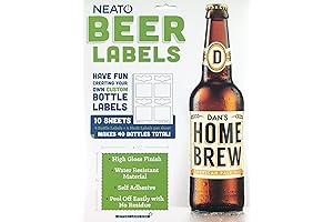 Personalized Waterproof Beer Label Stickers | Customize Your Own Glossy 40 Labels