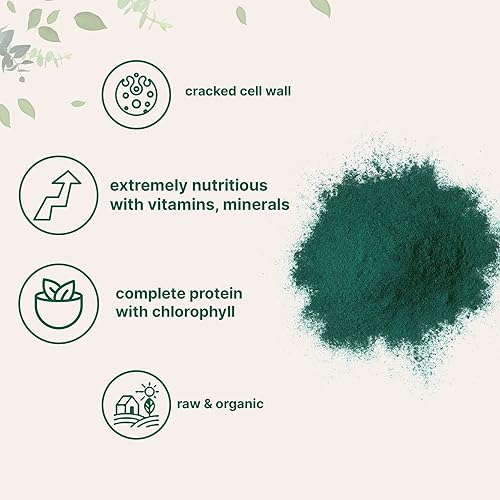 Miniatura 3 de Micro ingredientes USDA, Chlorella en polvo, orgánico, 1.1 libra, El mejor alimento, rico en vitaminas y proteínas, 8 onzas, 1