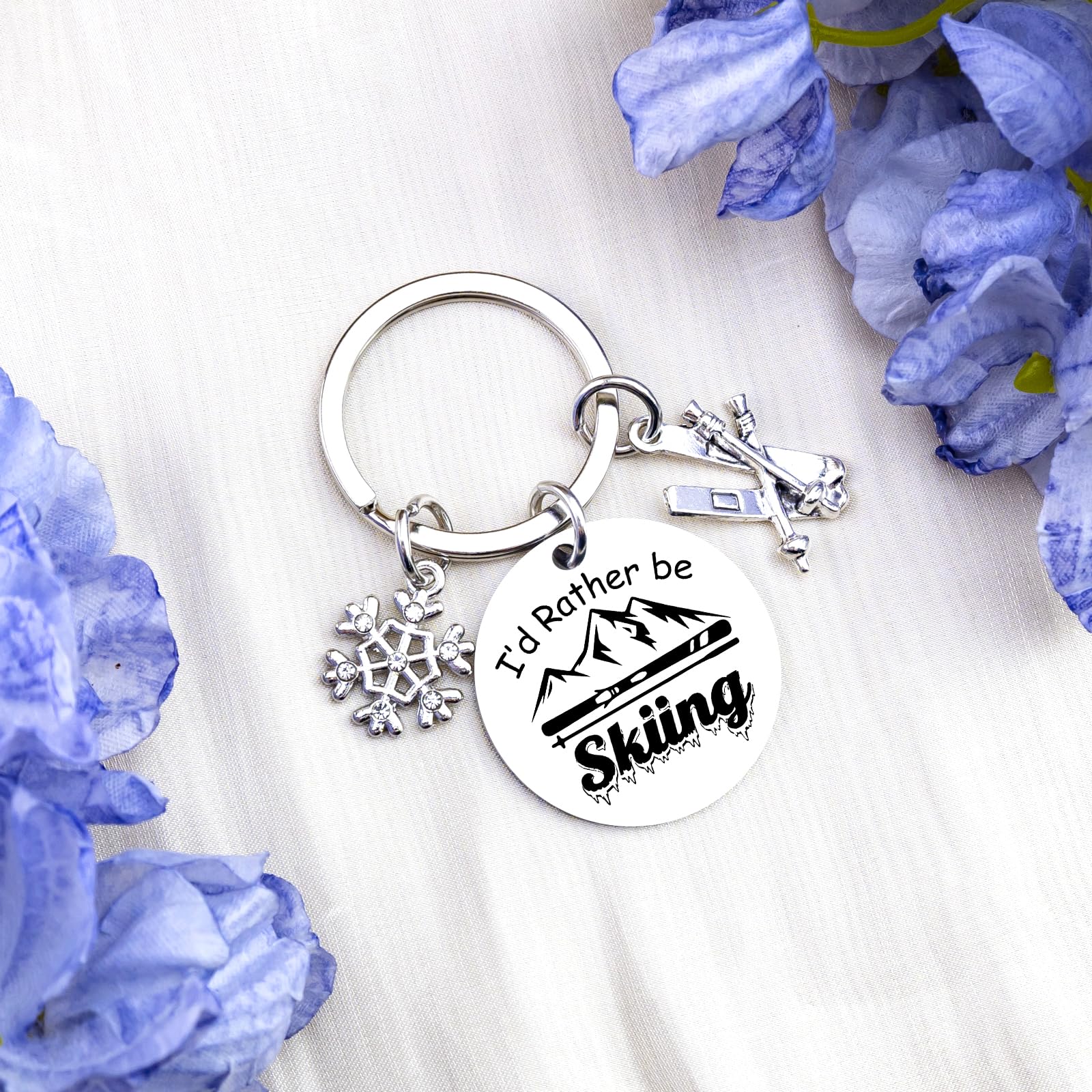 Ski Gifts for Men Skiing Accessories Keychains Ski Themed Gifts for Men Son Brother Boyfriend Family Friend Skiing Lover Birthday Christmas Snowboard Gift Ski Stuff Keyring