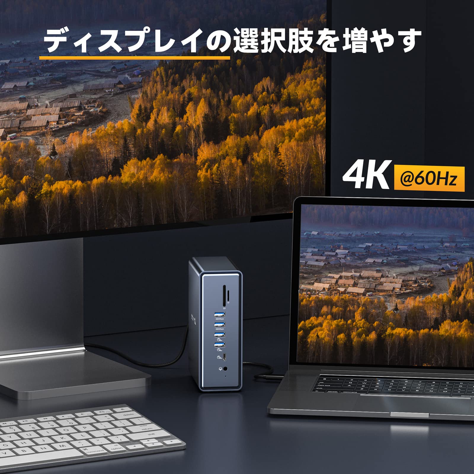 Amazon.co.jp: 15-in-1 USB C ドッキングステーション iDsonix Type-C