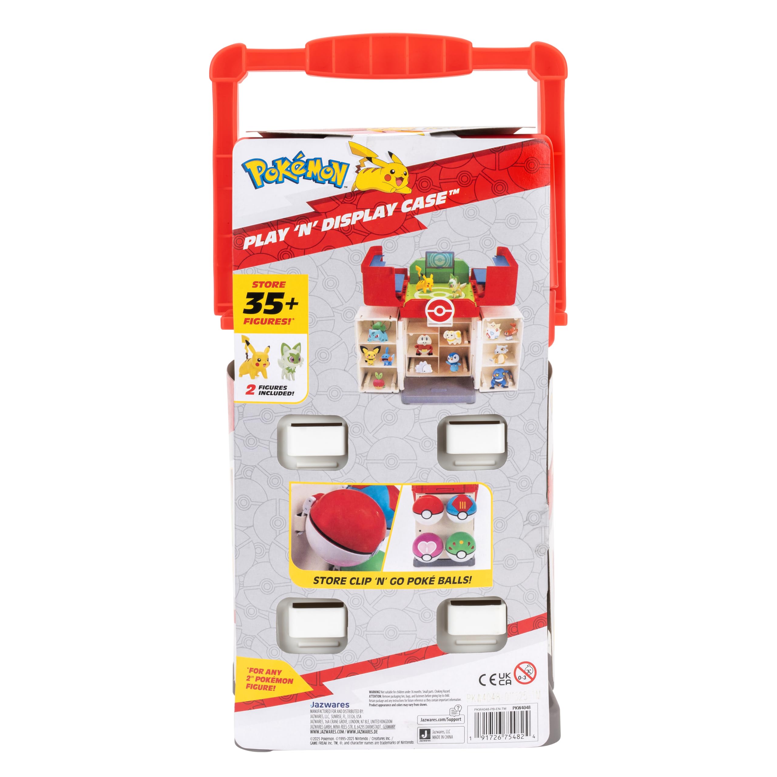 Pokémon PKW4048 - Play 'N' Display Set – Tragbares Spielset mit Kampfarena und 2 Kampffiguren