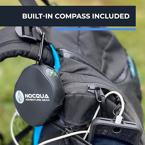 Miniatura 9 de Nocqua Cargador portátil compatible con smartphones, tabletas, iPad y dispositivos, batería de iones de litio con luz LED, para deportes y