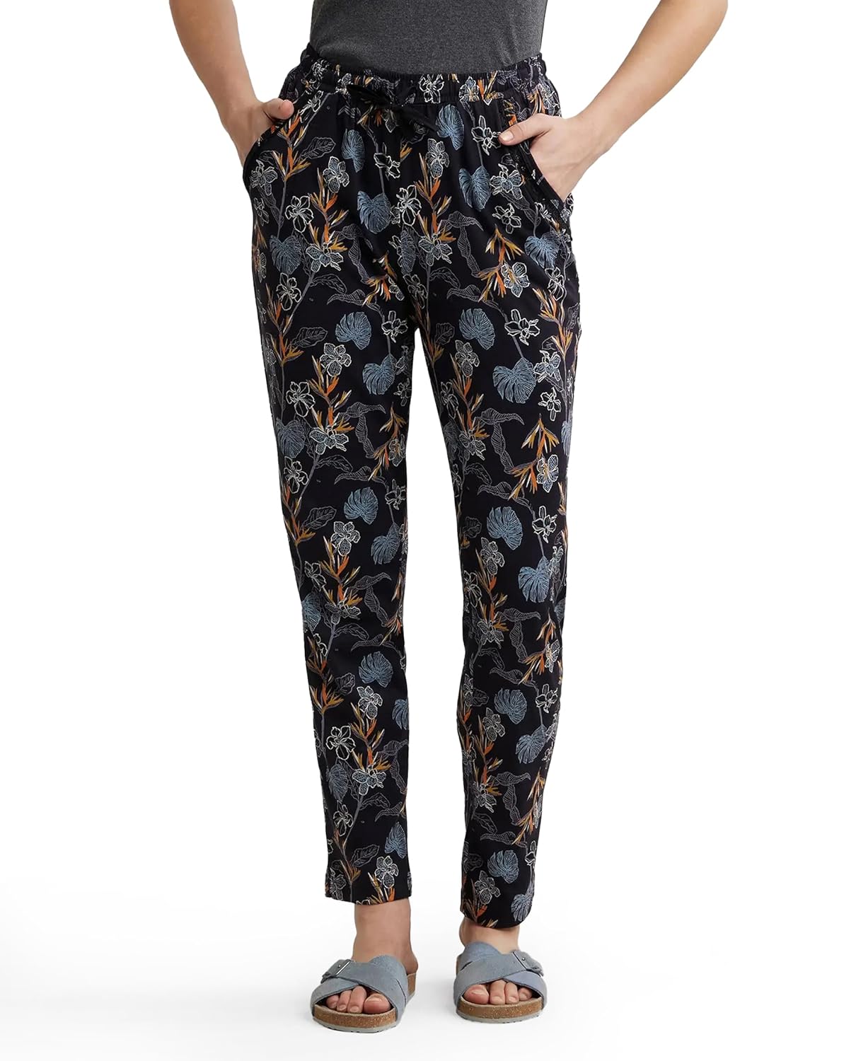 Jockey RX09 Women’s Micro Modal Cotton Relaxed Fit Printed Pyjama with Lace Trim on Pockets (Colors & Prints May Vary)