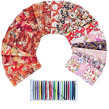 Amazon | 布 生地 和風柄 パッチワーク布 手芸 20枚セット 25 x