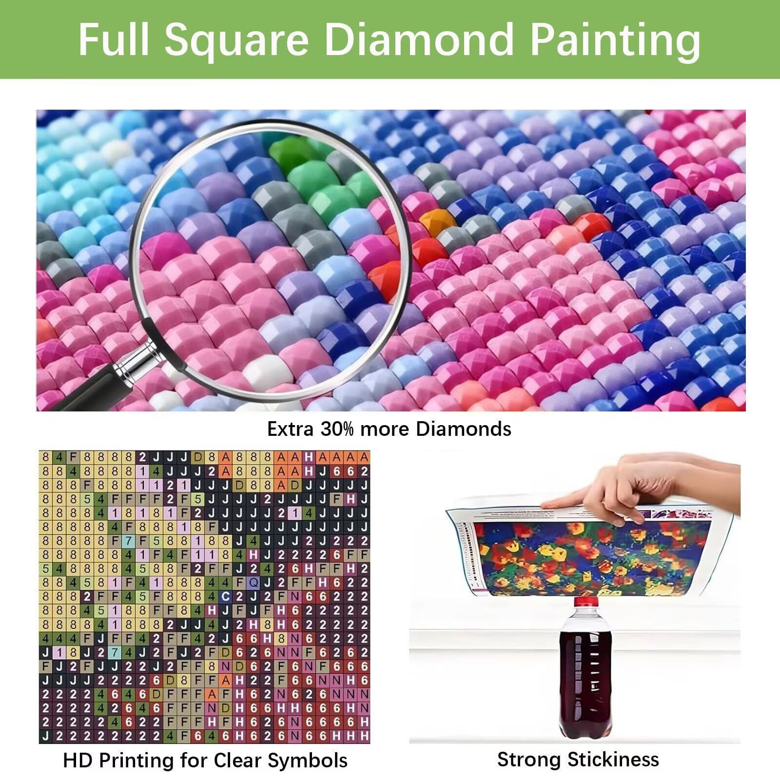 Diamond Painting Erwachsene Wald 5D Diamant Painting Bilder Landschaft, DIY Voller Viereckige Steine Crystal Art, Strass Stickerei Kreuzstich Leinwand Art für Zimmer Deko Geschenke 120x90cm L0-1008