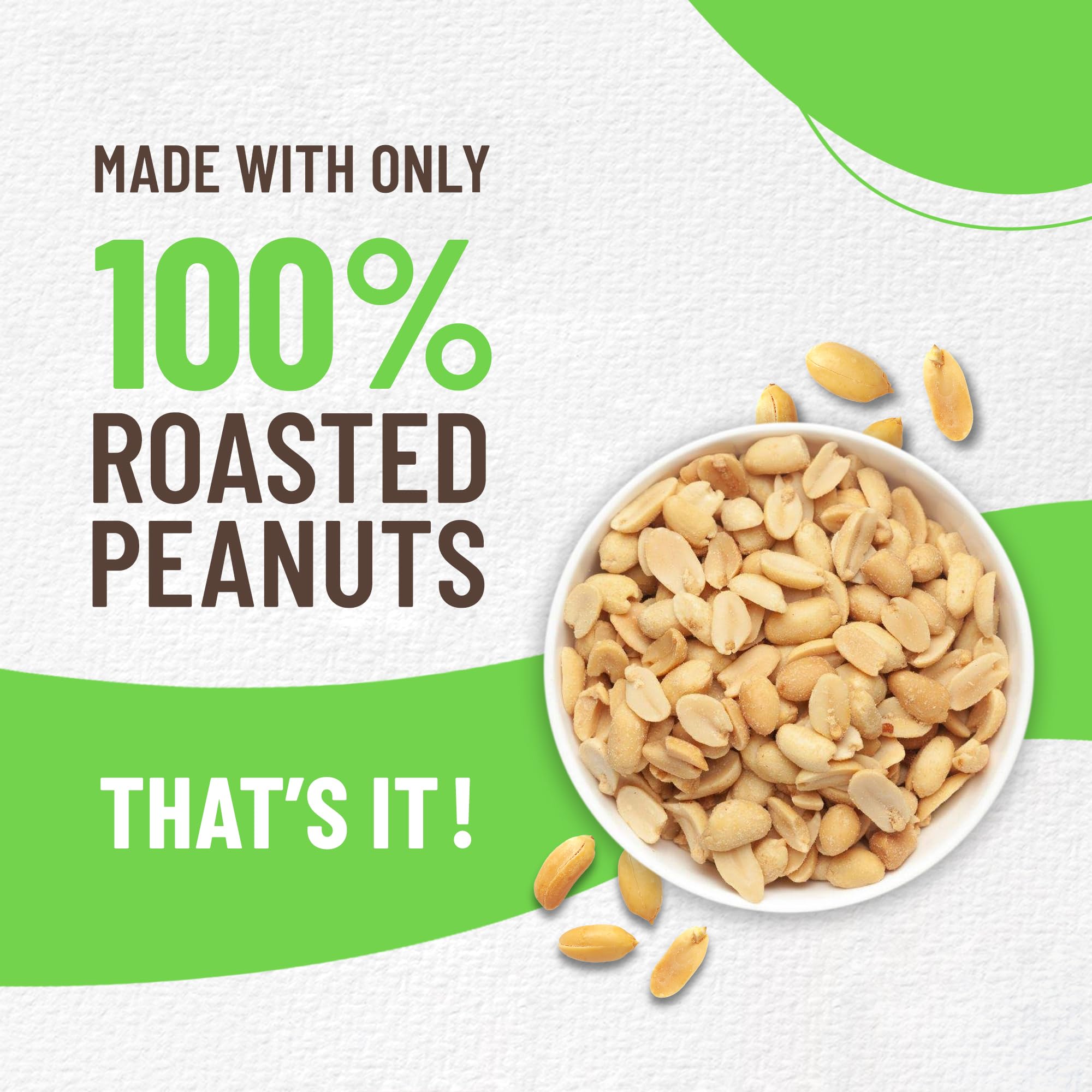 DiSano Natural Peanut Butter Creamy 1kg, Unsweetened, High Protein Peanut Butter with No Added Sugar or Salt, Nut Butter Spread, 100% Roasted Peanuts 3
