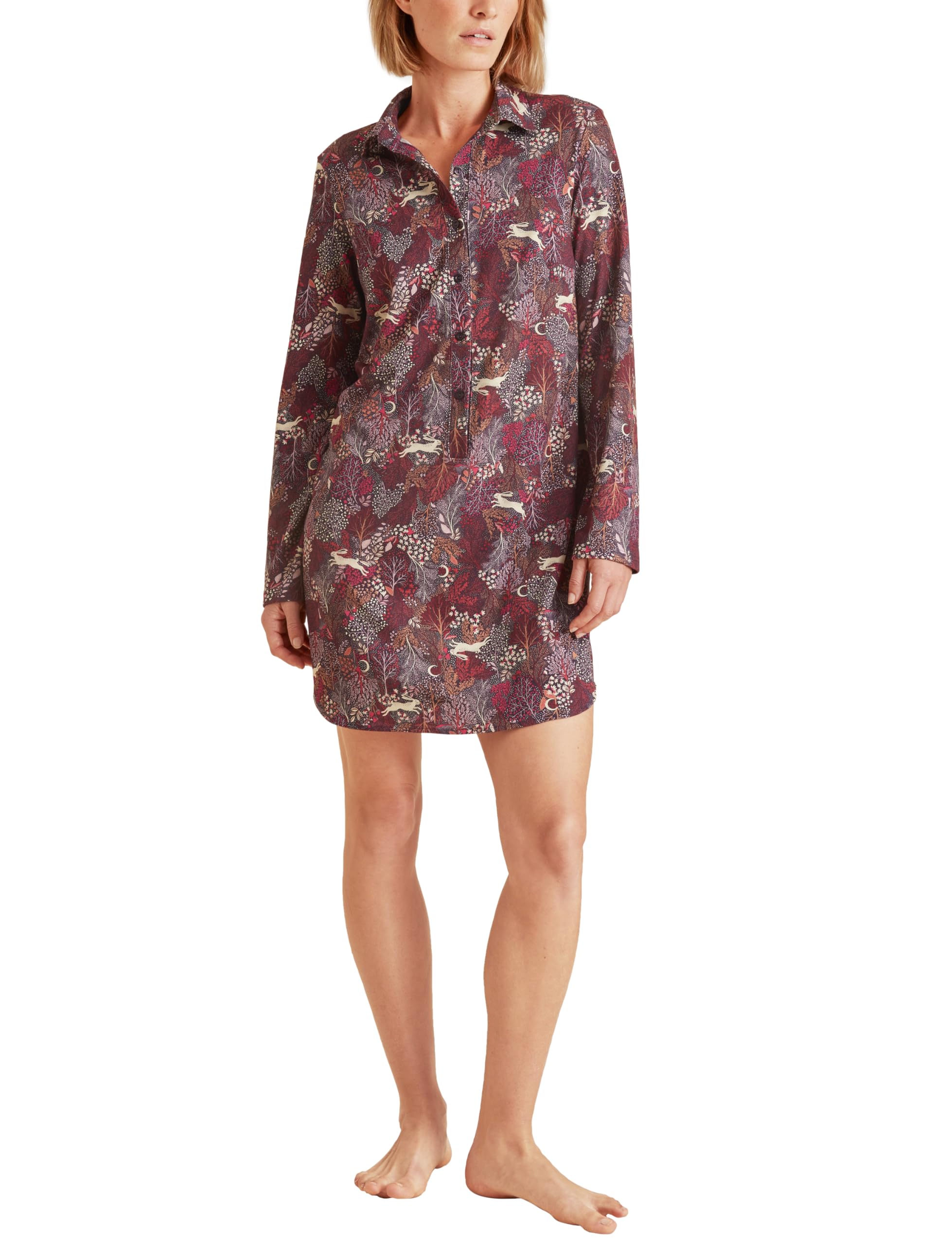 CALIDA Women's Favourites Butterfly Nightdress, Nightshade, 32-34