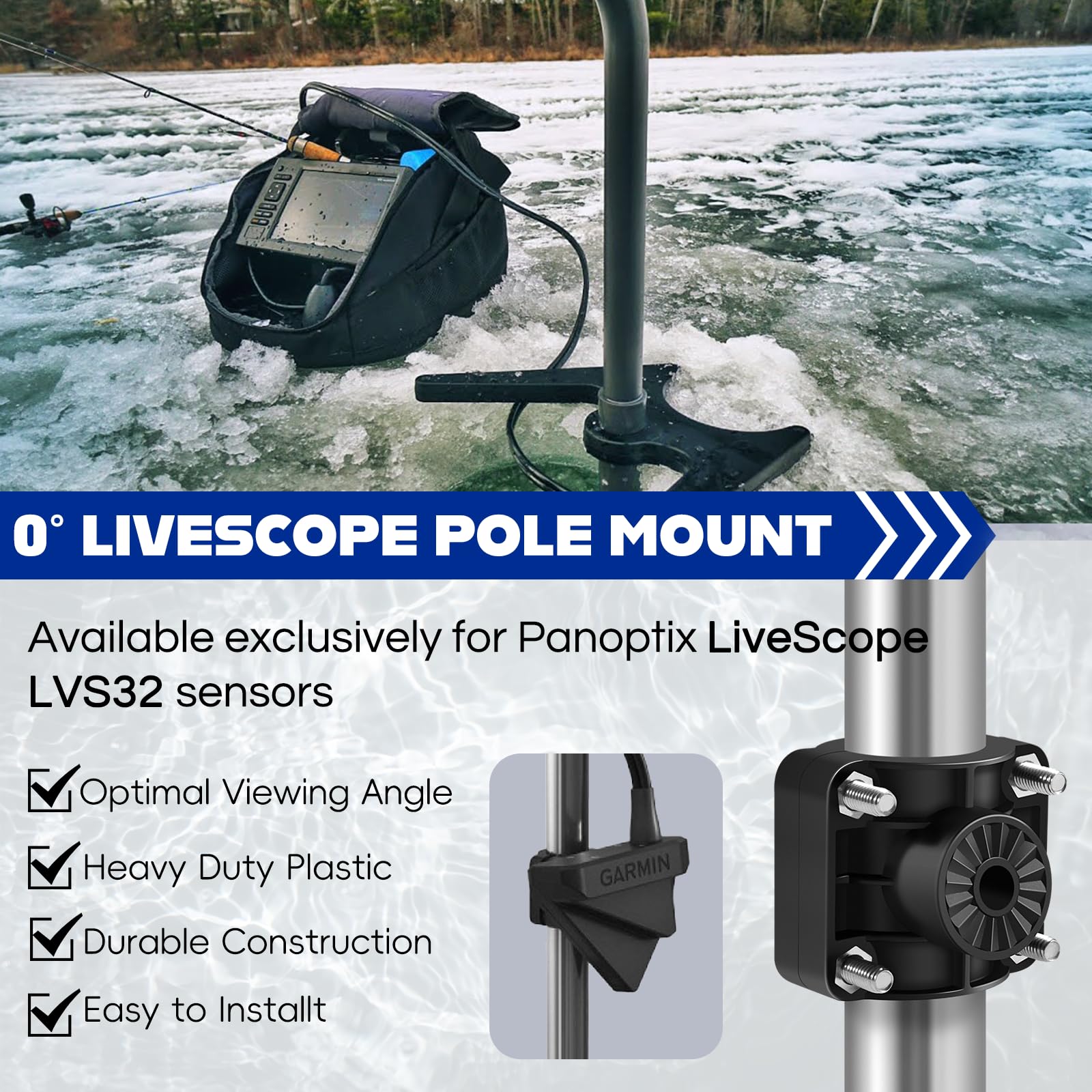 Garmin Panoptix Livescope Mounting Pole Livescope Mount 010-12676