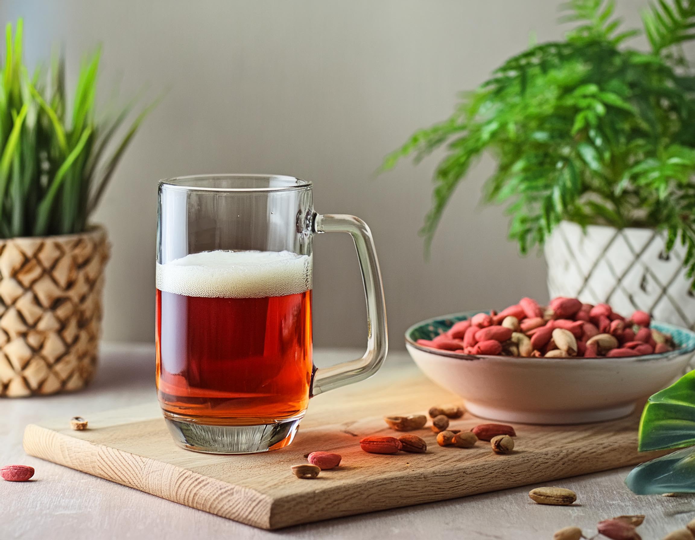 Glasmark Krosno Gläser-Set Für Bier 0,5 Liter Biergläser Bierseidel Bierkrug Gläser Für Craft Beer Bierglas Trinkglas Glas Spülmaschinenfest 6 x 500ML