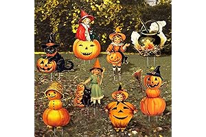 Halloween Yard Signs with Stakes: 8 Pcs Vintage Outdoor Decorations for a Spooky Ambiance