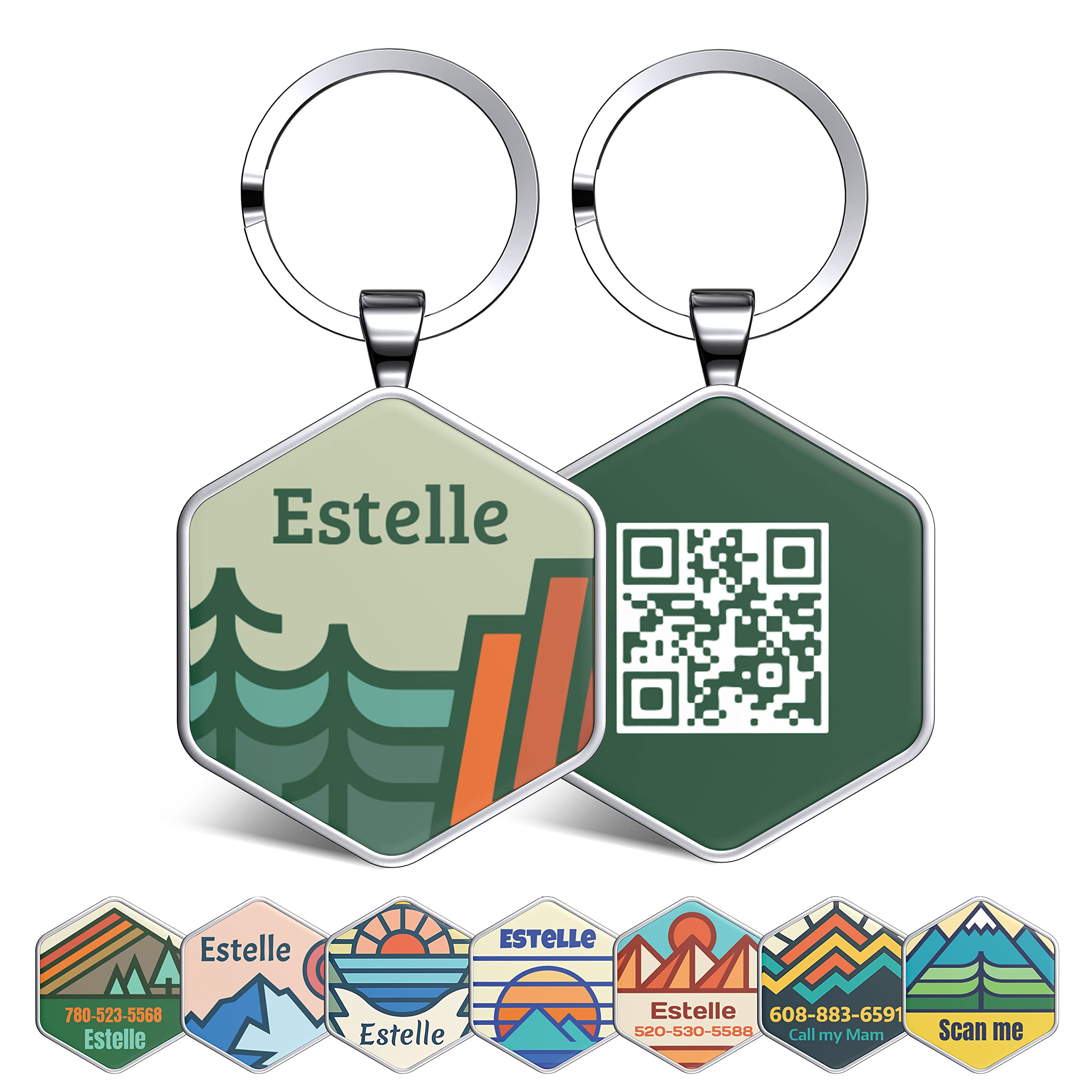 KEKID Smart Pet ID Tags - Personalized Dog Tags with QR Code for Instant Location Alerts