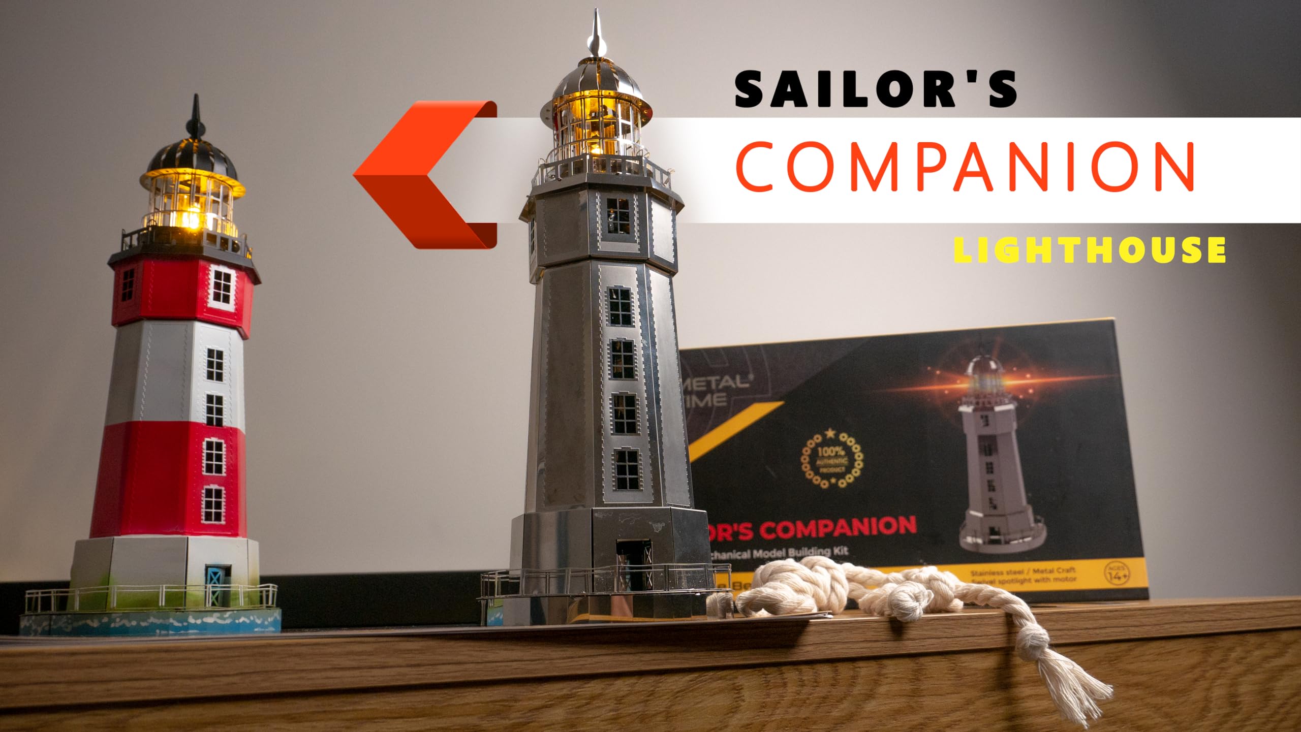 Modern Steel Lighthouses Sister Golden | "Lighthouse" Flower Print