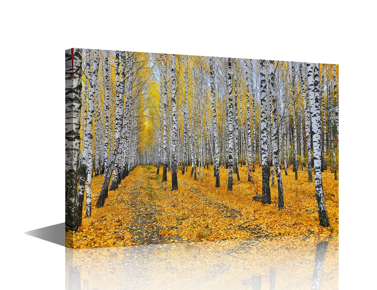 TISHIRON Canvas Wall Art Green Plants in Forest Landscape Modern Rural Landscape Artwork Canvas Wall Decor Wall Art for Living Room Bedroom Office Posters Prints Framed Ready to Hang - 24x16 in โ image 1