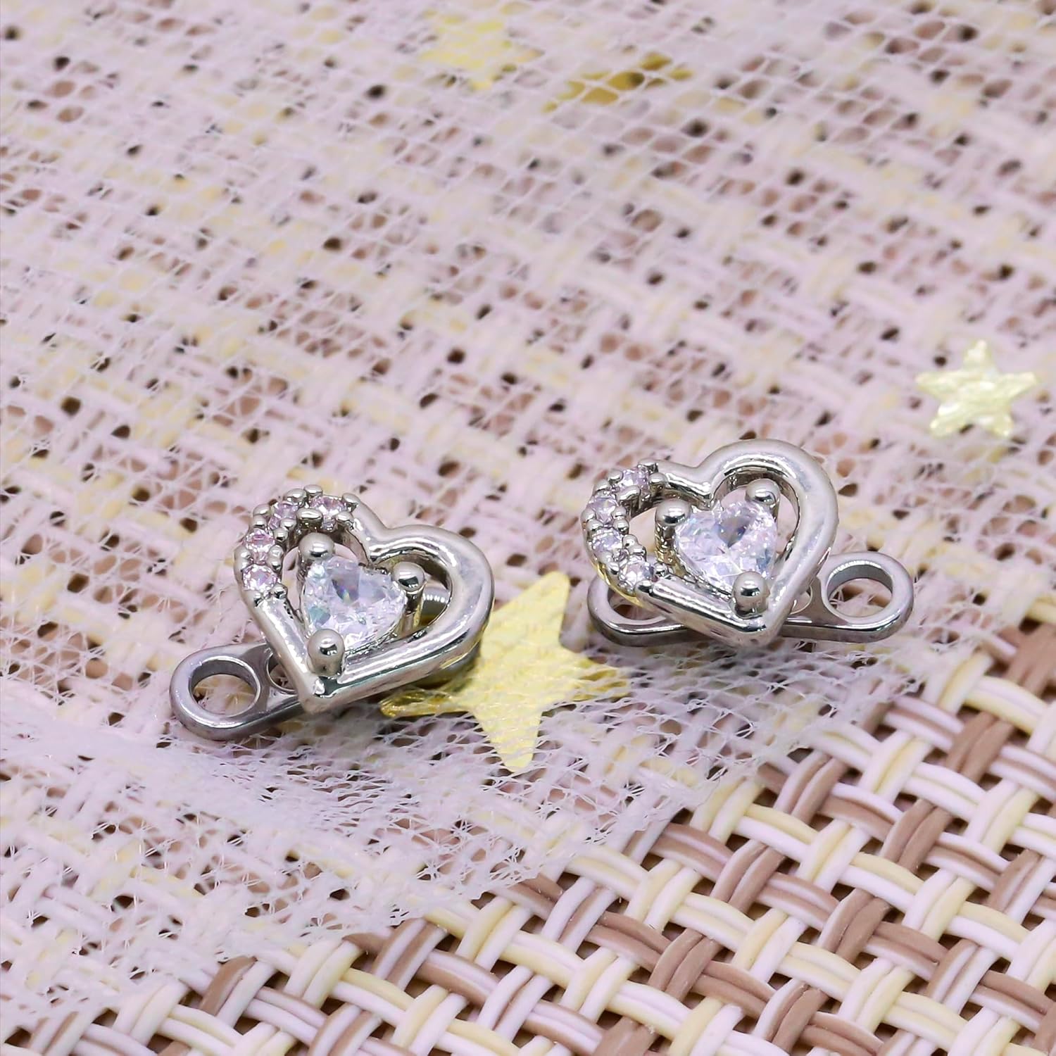 2Pcs 14G Heart Flower Butterfly Dermal Anchor Tops 316L Surgical Steel Dainty Crystal Microdermals Body Piercings Studs Punk Personalized Jewelry for Women - Image 6