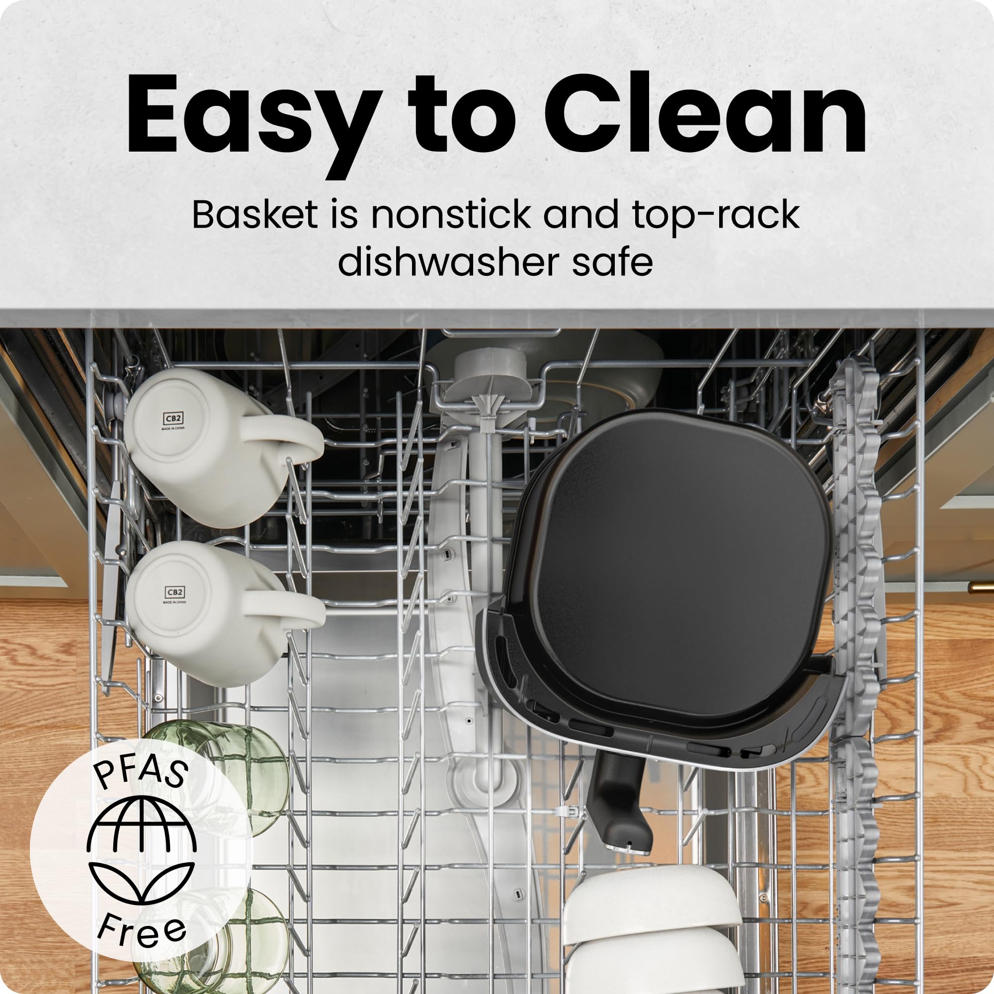 CHEFMAN 2 Qt Mini Air Fryer – Digital Space-Saving Compact Air Fryer with Nonstick and Dishwasher Safe Basket, Quick & Easy Meals in Minutes, Features Digital Timer and Shake Reminder – Black