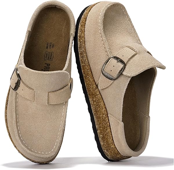 Project Cloud 100% Genuine Leather Moccasin-Style Clogs for Women - Memory Foam and Water Resistant Mules Slip-on - Non-Slip and Durable Clogs Casual Shoes for Women Footwear