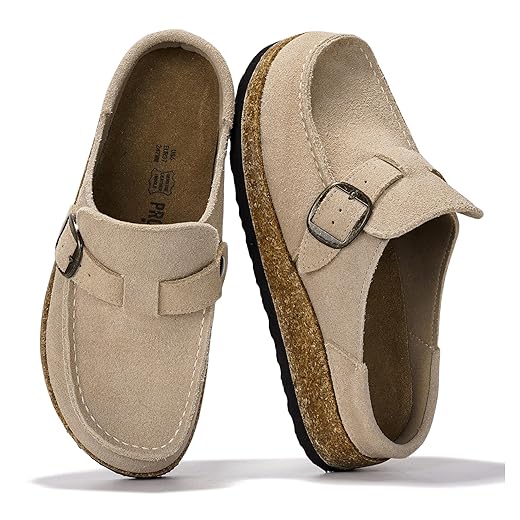 Project Cloud 100% Genuine Leather Moccasin-Style Clogs for Women - Memory Foam and Water Resistant Mules Slip-on - Non-Slip and Durable Clogs Casual Shoes for Women Footwear